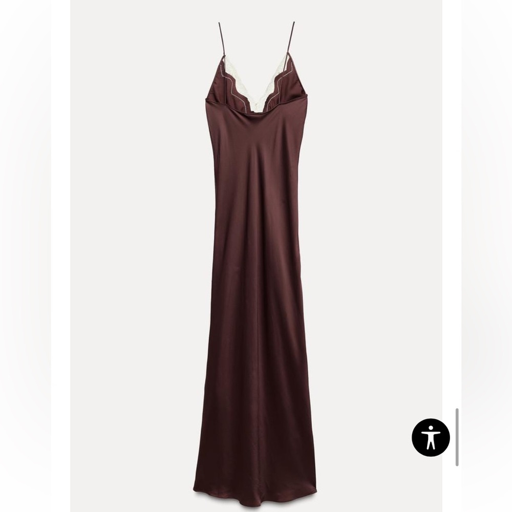 Zara LACE SLIP DRESS ZW COLLECTION $109.00 Size Medium NWT - Picture 9 of 13